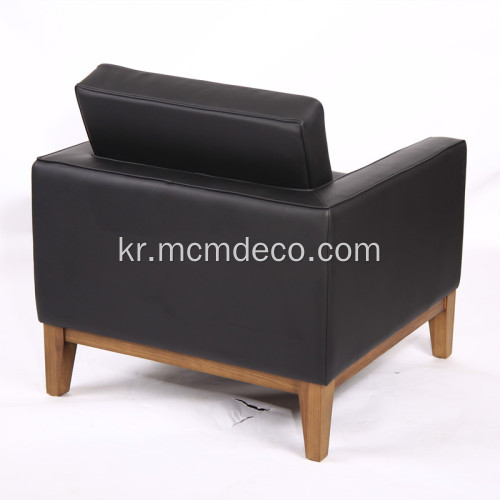 Knoll 스타일 나무 프레임 패브릭 단일 소파